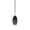Toltec Lighting Paramount 1 - Light Pendant in  Matte Black/Brushed Nickel with 5.5" Black Matrix Shade - 2 of 2