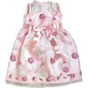 Sophia’s Gorgeously Detailed Embroidered Flower Sheer Overlay Fancy Special Occasion Spring Satin Dress for 18” Dolls, Light Pink - 3 of 3