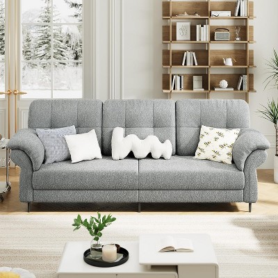 Modern Sofa for Living Room Couch- 3 Seater Sofa with Removable Pillows Comfy Sofa Couch Wide Seats