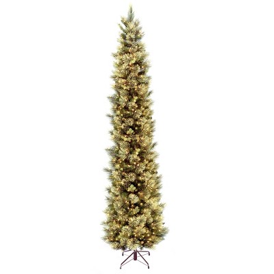 National Tree Company 10ft Carolina Pine Slim Tree with Clear Lights