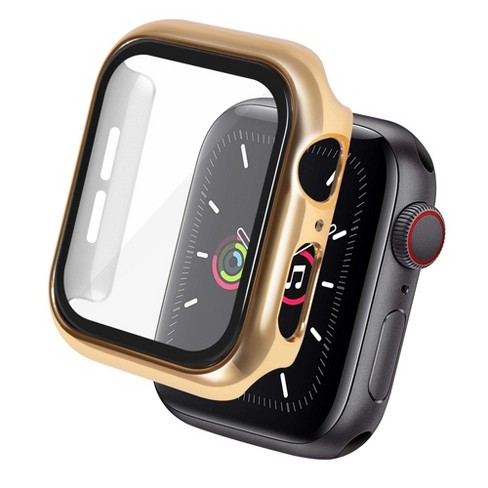 Insten Case For Apple Watch 44mm Series Se 6 5 4, Built In Tempered Glass  Screen Protector Plating Hard Cover, Full Protection, Gold : Target