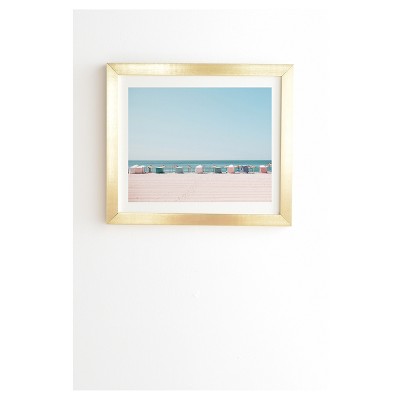 Hello Twiggs Beach Huts Framed Wall Art 14" x 16.5" - Deny Designs