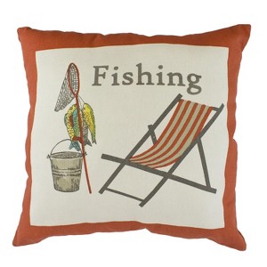 Beachcombers Fishing Throw Pillow - 1 of 2