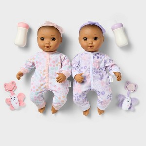 14" Girl Twin Baby Dolls - Gigglescape™ - 1 of 4