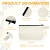 Unique Bargains Canvas Plain Zipper Toiletry Makeup Organizing Bags 8 Pcs - 2 of 4