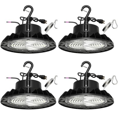 UFO Led High Bay Light, High Bay Led Shop Light 5000K Daylight, 150W, 25000 Lm, Dimmable 1-10V, Ip65 Waterproof, for Warehouse Factory Barn