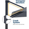 Jojoka 10x10ft Cantilever Patio Umbrella,Large Rectangle Umbrella 360 Rotation Offset Hanging Shade for Patio - 4 of 4