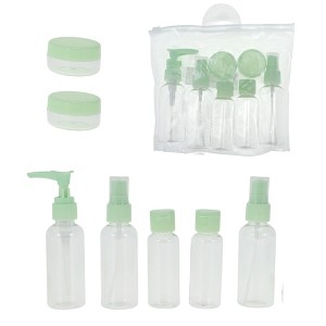 Unique Bargains Portable Travel Bottles 7 Pcs - 1 of 4