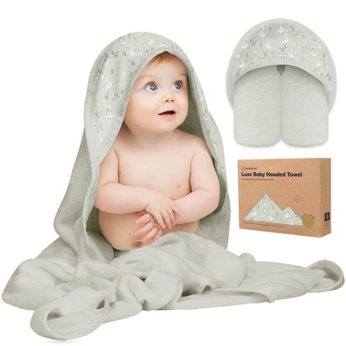 Luxe Baby Hooded Towel Organic Baby Bath Towel Hooded Baby