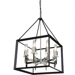 Artcraft Lighting Vineyard 8 - Light Chandelier in  Matte Black/Chrome - 1 of 4
