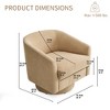 Dyonery Swivel Accent Chair Set of 1-Comfy Living Room Armchair No-Sag Foam,Swivel Accent Single Sofa for Bedroom Living Room,Office - 2 of 4