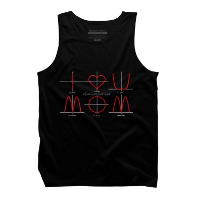 Men's Design By Humans I Love You Mom Math Equations By WatercolorFun Tank Top