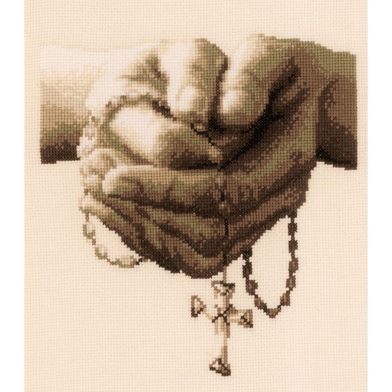 Vervaco Counted Cross Stitch Kit 8"X9.6"-Praying (14 Count), 1 of 2