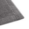 NAYSAYE Bath Rug 21" x 34" Plush Soft 100 Percent Cotton Reversible Spa Style Cozy Dense Absorbent Non Slip, Gray - 4 of 4