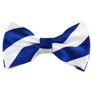Men's 2.75 W And 4.75 L Inch With Pre-Tied College Stripe Bowtie - 1 of 3