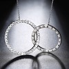 Linked Circle Pendant Necklace for Women Together Love Faith Ginger Lyne Collection - 2 of 4