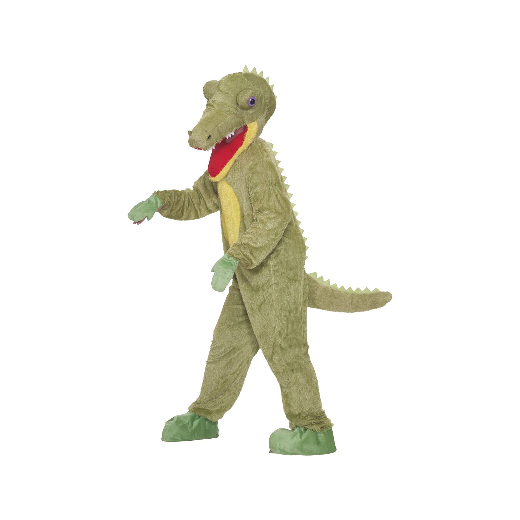 Halloween Men's Plush Crocodile Costume, Size: Small