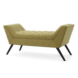Demi Tufted Bench - Green - Christopher Knight Home