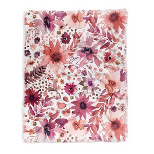 Ninola Design Rustic Flowers Organic Holiday Woven Throw Blanket - Deny Designs - 1 of 2