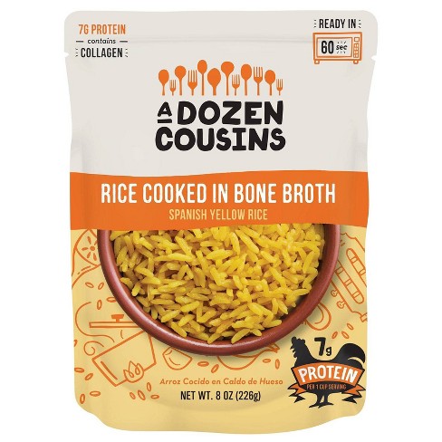 A Dozen Cousins RTE Rice Cooked in Bone Broth: Spanish Yellow Rice - 8oz - image 1 of 4