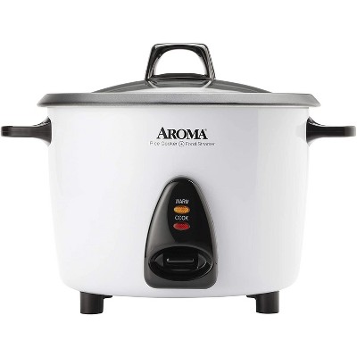 Aroma 48 Ounces Non-stick Rice Cooker Model Arc-363ng White Refurbished :  Target