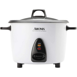 Aroma Housewares 160oz Rice Cooker & Food Steamer ARC-360-NGP Refurbished White - 1 of 4