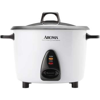 Aroma Housewares 160oz Rice Cooker & Food Steamer ARC-360-NGP Refurbished White