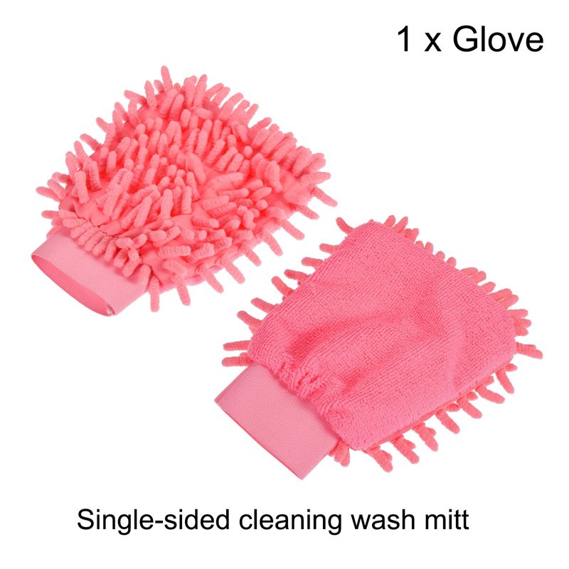 Unique Bargains Microfiber Chenille Mitts Reusable Scratch-Free Cleaning Gloves Wash Sponge for Home Kitchen, 3 of 7