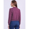 INSPIRE CHIC Women's Faux Suede Cropped Stand Collar Zip-Up Bomber Jackets - 3 of 4