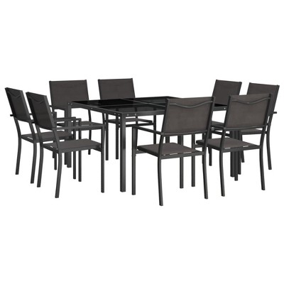 vidaXL Outdoor Dining Set Anthracite, Black, Gray