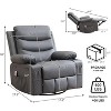 360° Swivel Glider Recliner，Oversized Rocker Chair with Massage & Heat,Lazy Boy Style Single Sofa - 3 of 4