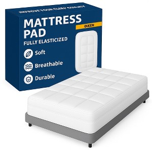 Continental Sleep, 3-Inch Quilted Cotton & Fluffy Mattress Topper, Cooling, Soft, Deep Pocket, White - 1 of 4