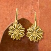 Ross-Simons Italian 18kt Gold Over Sterling Daisy Drop Earrings - 3 of 4