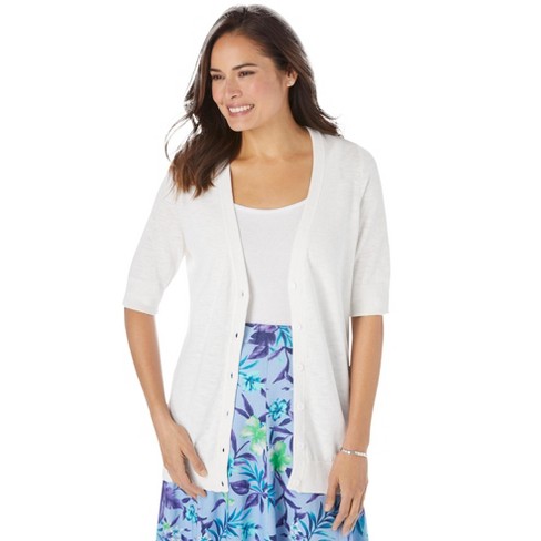 Lightweight white cardigan plus size hotsell