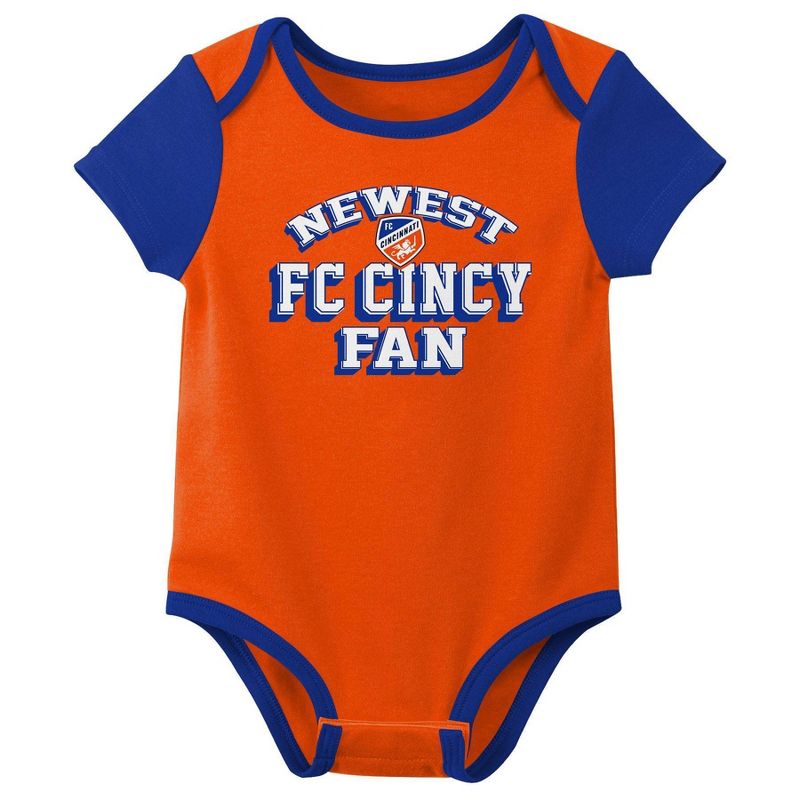 MLS FC Cincinnati Infant Girls&#39; 3pk Bodysuit, 3 of 5