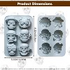 JDICTION Christmas Skull Silicone Mold 6-Cavity, Baking Mold for Spooky Cookies, Chocolate, Candy, Cupcakes, Ice Cube, Party Decorations - 2 of 4