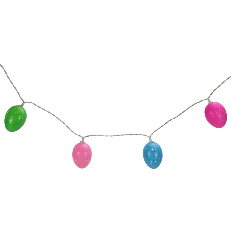 Northlight 10-Count Multi-Color Easter Egg LED String Lights, 4.5ft, Clear Wire, 4 of 5