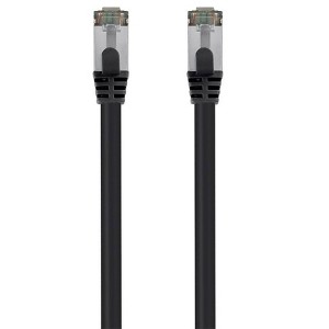 Monoprice Cat8 26AWG S/FTP Ethernet Network Cable - 1 Feet - Black, 2GHz, 40Gbps, 3dB Headroom, Pure Bare Copper, PVC - Entegrade Series - 1 of 4