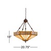 Robert Louis Tiffany Stratford Bronze Pendant Chandelier 20 3/4" Wide Farmhouse Rustic Art Glass 3-Light Fixture for Dining Room House Kitchen Island - image 4 of 4