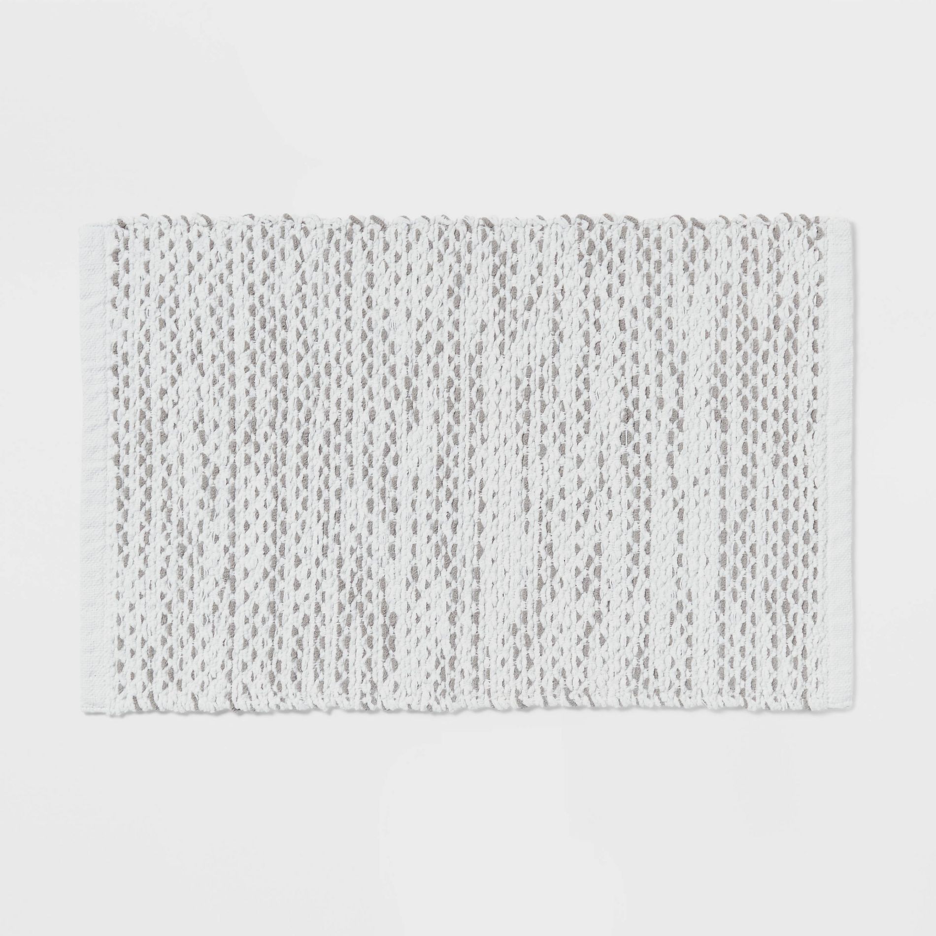 20"x30" Chenille Bath Rug Gray/White - Threshold™