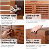 Shoe Bench, Entryway Shoe Cabinet, Entryway Organizer, Bamboo Shoe Rack with Hidden Storage and Soft Cushions - 3 of 4