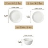 vancasso 12-Piece Diamond Embossed White Ceramic Set for 4 - Geometric Design Bowls & Plates - 2 of 4