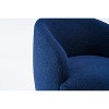 PAGED Swivel Accent Chair Teddy Fabric Armchair with Upholstered, Barrel Chair with Round Swivel Base for Living Room - 4 of 4