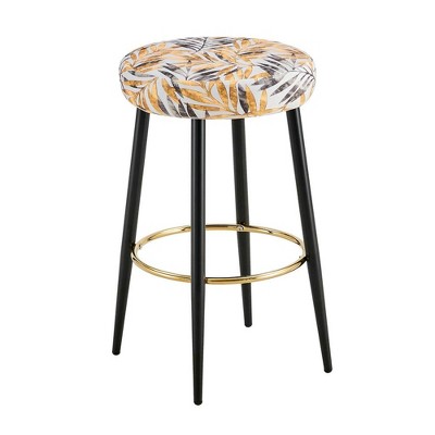 Resenkos Counter Bar Stools, Counter Stool,Counter Height Bar Stools Set of 2, 24 Inches Height with Golden Footrest,Multi-color