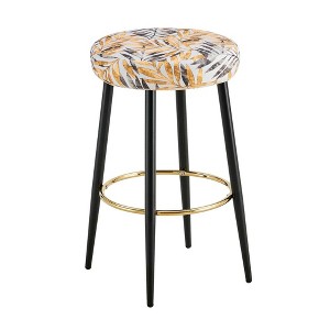 Resenkos Counter Bar Stools, Counter Stool,Counter Height Bar Stools Set of 2, 24 Inches Height with Golden Footrest,Multi-color - 1 of 4