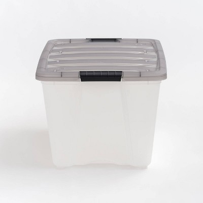  IRIS USA 32 Quart Stackable Plastic Storage Bins with