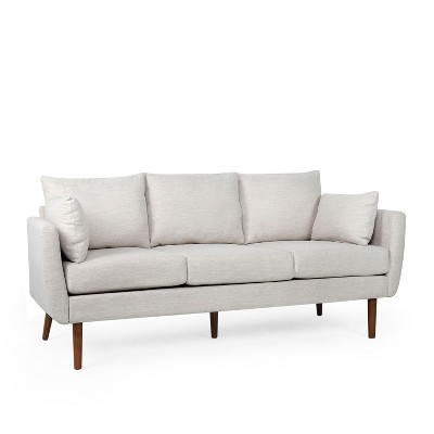 NicBex 76.5 Inch Mid-Century Couch,3-Seater Sofa with 2 Armrests Throw Pillows for Living Room,Bedroom,Office,Apartment