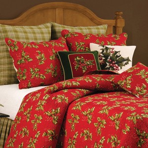 C&F Home 20" x 26" Holly Red Cotton Standard Sham - Machine Washable - 1 of 3