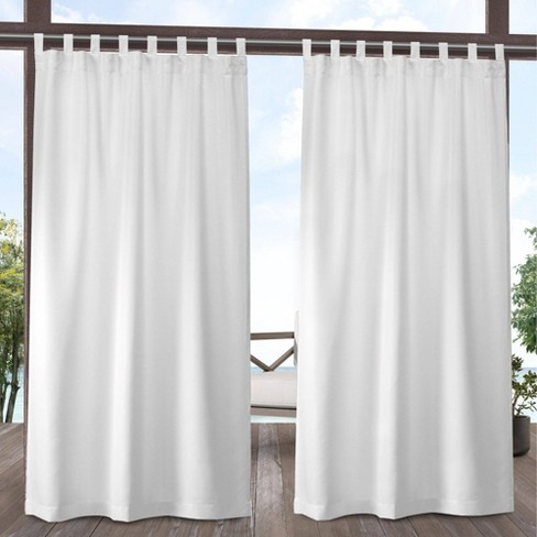 Set Of 2 Indoor/outdoor Solid Cabana Tab Top Window Curtain Panel -  Exclusive Home : Target