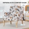 EROMMY High Back Floral Accent Chair for Living Room,Upholstered Wingback Chair w/Pillow, Comfy Armchair w/Wooden Legs - 4 of 4
